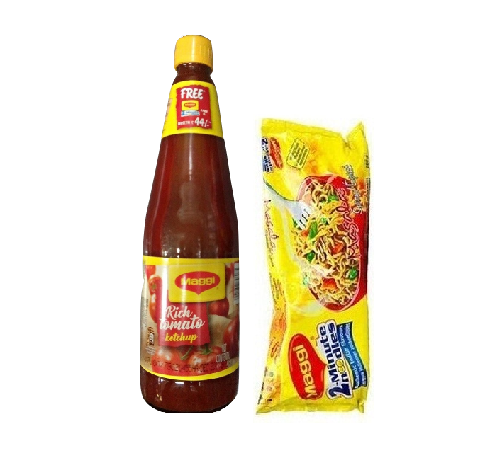 Maggi Rich Tomato Ketchup 1Kg Offer - (Free Maggi Pack of 4 - Worth Rs.44))