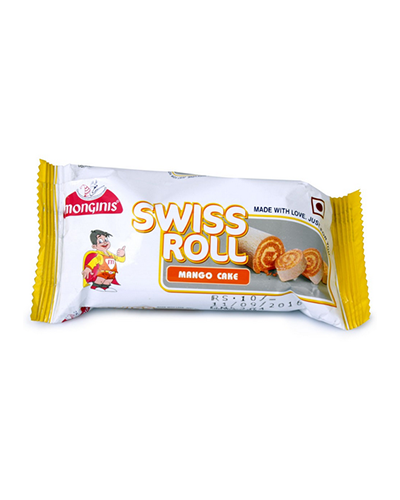 monginis Swiss roll cake Orange flavour