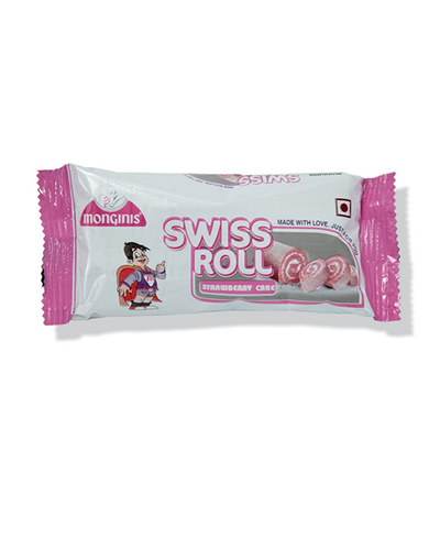 monginis Swiss roll cake Strawberry flavour