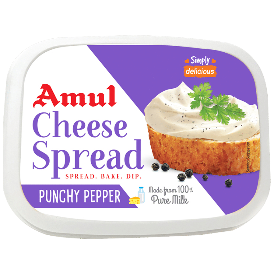 Amul Cheese Spread- Punchy Pepper 200gm Tub