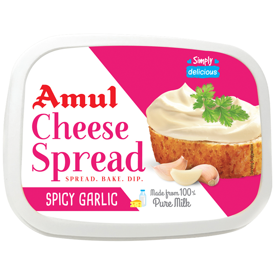 Amul Cheese Spread-Spicy Garlic 200gm Tub