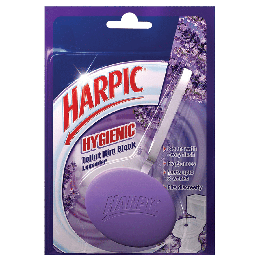 Harpic Hygienic Toilet Cleaner Rim Block - Lavender