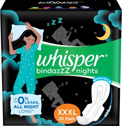Whisper Bindazzz Nights Sanitary Pads -  XXXL