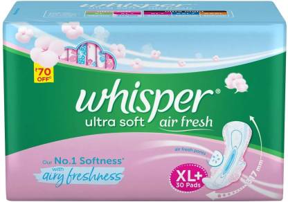 Whisper Ultra Soft Sanitary Pads XL Plus